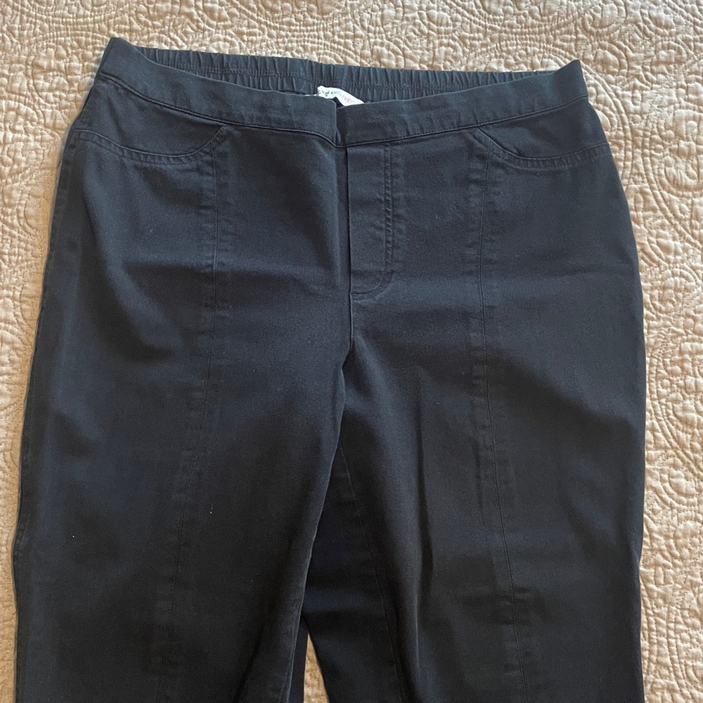 ❤️ 5 for $15. Isaac Mizrahi Black Elastic Waist 24/7 stretch Pants